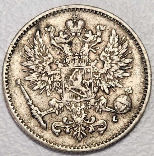 ( GÜMÜŞ ) 1911 - FİNLANDİYA - 50 Pennia (ÇOK ÇOK TEMİZ)