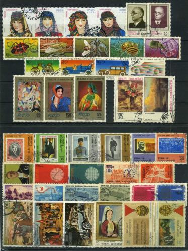LOT.10 » Koleksiyon Pulları,43 Pul,19 Tam Seri, Türkiye Cumhuriyeti Damgalı Tam Seriler,Kia-118