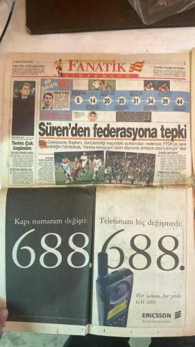 FANATİK SPOR GAZETESİ - TURKISH NEWSPAPER - DOĞUM GÜNÜ HEDİYESİ  - EKSİKSİZ TAM TAKIM GAZETE - 22 MART 1998 - SAYI:854 - FAİK GÜRSES - ULVİ GÜVENEROĞLU - ATİF KEÇECİ - YEMEN EKŞİOĞLU - İSMET TONGO - OSMAN TANBURACI - TEMEL ÖZALAK - OĞUZ DİZER - MURAT ILGAZ - BÜLENT - ARİF - HAGİ - HAKAN ŞÜKÜR - FATİH - TUGAY - EMRE - SUAT - B. HAKAN - FARUK - PREKO - MURAT ILGAZ - SÜRAT MÜNİROĞLU - BURHAN MERMER - FEVZİ - RAHİM - ERTUĞRUL - YANKOV - LETCHKOV - RECEP - KEMAL ESNEKAZİ - BU VATAN HEPİMİZİN - GERÇEK SPOR GAZETESİ - FANATİK - KARTAL’IN YÜKSELİŞİ - ŞİMDİ HEDEF KUPA - BEŞİKTAŞ MORAL BULDU - ÇIKIŞA DEVAM - VERGİ UMUTTUR - CİM BOM’A ACILI KEBAP - HASAR BÜYÜK - DÜŞE KALKA 90 DAKİKA - İKİSİ DE KAYBETTİ - HAVAN TOPU SİSTEMİ - KARTAL TAM YOL İLERİ - 24 GÜNDÜR YENİLGİ YÜZÜ GÖRMEDİLER - HEM KUPA HEM UEFA - FIFA’DAN LETCHKOV’A SERT UYARI - GALATASARAY STOP ETTİ - MÜTHİŞ MÜCADELE - BÜLENT VE ARİF TRİBÜNDEYDİ - CİM BOM’DA AYHAN SÜRPRİZİ - ANTEP’TE ÜÇ EKSİK - GALATASARAY PUAN AVINDA - KÜREKÇİLER KOLLARI