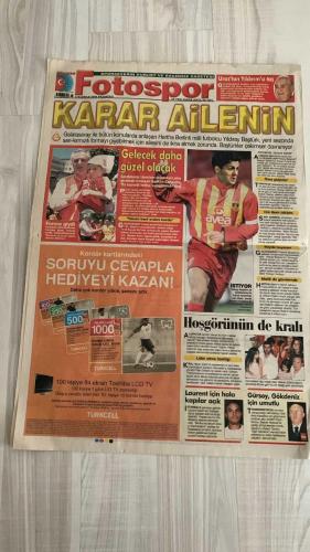 FOTOSPOR SPOR GAZETESİ - TURKISH NEWSPAPER - DOĞUM GÜNÜ HEDİYESİ  - EKSİKSİZ TAM TAKIM GAZETE - 5 HAZİRAN 2006 PAZARTESİ  GALATASARAY - FENERBAHÇE - BEŞİKTAŞ - TRABZONSPOR - HERTHA BERLİN - REAL MADRİD - CHELSEA - ASTON VILLA - MANCHESTER UNITED - SHAKHTAR DONETSK - BAYERN MÜNİH - INTER - LIVERPOOL - MILAN - ROMA - MONACO - LENS  ZE ROBERTO - CARLOS ALBERTO PARREIRA - ROBERTO CARLOS - RONALDO - ADNAN POLAT - GILBERTO DA SILVA - YILDIRAY BAŞTÜRK - ÜMİT KARAN - FALKO GÖTZ - ABDÜRRAHİM ALBAYRAK - MESUT YILMAZ - MARCO AURELIO - MURAT AKSU - MARCIO NOBRE - LAZARONI - STEPANOV - TOLGA SEYHAN - CELALETTİN BİLGİÇ - SOL CAMPBELL - SKY ANDREW - HERNAN CRESPO - ALEX DE SOUZA - ORTEGA - AZİZ YILDIRIM - RECEP TAYYİP ERDOĞAN - ALİ KOÇ - FETHİ ŞAHENK - HAKAN ŞÜKÜR - FATİH GÖKŞEN - LAURENT ROBERT - ERGÜN GÜRSOY - GÖKDENİZ KARADENİZ - ORHAN CANAYDIN - SERDAR GÜÇLÜ - İBRAHİM KASAP  KARTAL KANARYA’DAN KİMİ KOPARIYOR? - CİM-BOM FENER’İN 100. YILI İÇİN HAZIR: 5 ASLAN PARÇASI - EMRE LİSTENİN EN BAŞINDA -