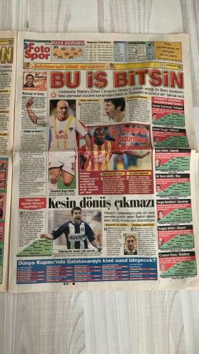 FOTOSPOR SPOR GAZETESİ - TURKISH NEWSPAPER - DOĞUM GÜNÜ HEDİYESİ  - EKSİKSİZ TAM TAKIM GAZETE -6 HAZİRAN 2006 SALI  BEŞİKTAŞ - FENERBAHÇE - GALATASARAY - TRABZONSPOR - JUVENTUS - VALENCIA - FULHAM - CHELSEA - SCHALKE - PARMA - LAZIO - MANCHESTER UNITED - ASTON VILLA  FIGO - TREZEGUET - IBRAHIMOVIC - ADRIAN MUTU - ZALAYETA - CELALETTİN BİLGİÇ - TOMAS - AYALA - LAZARONI - FATİH TEKKE - GÖKDENİZ KARADENİZ - SEMİH ŞENTÜRK - SELÇUK ŞAHİN - SERVET ÇETİN - TÜMER METİN - UĞUR BORAL - MEHMET ALİ AYDINLAR - HAMİT ALTINTOP - MEHMET TOPUZ - ROBERTO CARLOS - HERNAN CRESPO - ORTEGA - REYHAN AYDIN - GÜNTAY IRMAK - GÖKHAN GÜÇKAYA - MUTUHAN SUNER - DENİZLİ - ŞENOL GÜNEŞ - ERSUN YANAL - ŞÜKRÜ KAYA - YAKUP SEVİNDİK  BUGÜN BEŞİKTAŞ’TA FIGO SESLERİ - JUVENTUS DÜŞERSE FENER’E GELİRİZ: TREZEGUET, IBRAHIMOVIC, MUTU, ZALAYETA - TOMAS GİDİCİ, AYALA GELİCİ - GALATASARAY’DA SON DAKİKA ŞOKU: TOMAS FULHAM’A EVET DEDİ - VALENCIA’NIN YILDIZI AYALA LİSTEDE - TRABZON’DA LAZARONI UYARISI: FATİH VE GÖKDENİZ SATILABİLİR -