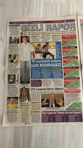 FOTOSPOR SPOR GAZETESİ - TURKISH NEWSPAPER - DOĞUM GÜNÜ HEDİYESİ  - EKSİKSİZ TAM TAKIM GAZETE -6 HAZİRAN 2006 SALI  BEŞİKTAŞ - FENERBAHÇE - GALATASARAY - TRABZONSPOR - JUVENTUS - VALENCIA - FULHAM - CHELSEA - SCHALKE - PARMA - LAZIO - MANCHESTER UNITED - ASTON VILLA  FIGO - TREZEGUET - IBRAHIMOVIC - ADRIAN MUTU - ZALAYETA - CELALETTİN BİLGİÇ - TOMAS - AYALA - LAZARONI - FATİH TEKKE - GÖKDENİZ KARADENİZ - SEMİH ŞENTÜRK - SELÇUK ŞAHİN - SERVET ÇETİN - TÜMER METİN - UĞUR BORAL - MEHMET ALİ AYDINLAR - HAMİT ALTINTOP - MEHMET TOPUZ - ROBERTO CARLOS - HERNAN CRESPO - ORTEGA - REYHAN AYDIN - GÜNTAY IRMAK - GÖKHAN GÜÇKAYA - MUTUHAN SUNER - DENİZLİ - ŞENOL GÜNEŞ - ERSUN YANAL - ŞÜKRÜ KAYA - YAKUP SEVİNDİK  BUGÜN BEŞİKTAŞ’TA FIGO SESLERİ - JUVENTUS DÜŞERSE FENER’E GELİRİZ: TREZEGUET, IBRAHIMOVIC, MUTU, ZALAYETA - TOMAS GİDİCİ, AYALA GELİCİ - GALATASARAY’DA SON DAKİKA ŞOKU: TOMAS FULHAM’A EVET DEDİ - VALENCIA’NIN YILDIZI AYALA LİSTEDE - TRABZON’DA LAZARONI UYARISI: FATİH VE GÖKDENİZ SATILABİLİR -