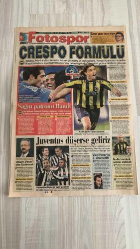 FOTOSPOR SPOR GAZETESİ - TURKISH NEWSPAPER - DOĞUM GÜNÜ HEDİYESİ  - EKSİKSİZ TAM TAKIM GAZETE -6 HAZİRAN 2006 SALI  BEŞİKTAŞ - FENERBAHÇE - GALATASARAY - TRABZONSPOR - JUVENTUS - VALENCIA - FULHAM - CHELSEA - SCHALKE - PARMA - LAZIO - MANCHESTER UNITED - ASTON VILLA  FIGO - TREZEGUET - IBRAHIMOVIC - ADRIAN MUTU - ZALAYETA - CELALETTİN BİLGİÇ - TOMAS - AYALA - LAZARONI - FATİH TEKKE - GÖKDENİZ KARADENİZ - SEMİH ŞENTÜRK - SELÇUK ŞAHİN - SERVET ÇETİN - TÜMER METİN - UĞUR BORAL - MEHMET ALİ AYDINLAR - HAMİT ALTINTOP - MEHMET TOPUZ - ROBERTO CARLOS - HERNAN CRESPO - ORTEGA - REYHAN AYDIN - GÜNTAY IRMAK - GÖKHAN GÜÇKAYA - MUTUHAN SUNER - DENİZLİ - ŞENOL GÜNEŞ - ERSUN YANAL - ŞÜKRÜ KAYA - YAKUP SEVİNDİK  BUGÜN BEŞİKTAŞ’TA FIGO SESLERİ - JUVENTUS DÜŞERSE FENER’E GELİRİZ: TREZEGUET, IBRAHIMOVIC, MUTU, ZALAYETA - TOMAS GİDİCİ, AYALA GELİCİ - GALATASARAY’DA SON DAKİKA ŞOKU: TOMAS FULHAM’A EVET DEDİ - VALENCIA’NIN YILDIZI AYALA LİSTEDE - TRABZON’DA LAZARONI UYARISI: FATİH VE GÖKDENİZ SATILABİLİR -