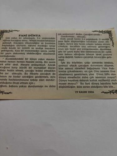 29 Kasım 2006-Orijinal Takvim Yaprağı-Doğum Günü-Söz,Nişan,Nikâh,Düğün ve Önemli Günler Hediyesi-Bizim Anadolu Takvimleri-Ayet,Hadis (Zümer,9)-Genel Seçim Yapıldı ANAP birinci parti(1987)-Mücahid,Zerrin-Fani Dünya