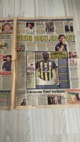 FOTOSPOR SPOR GAZETESİ - TURKISH NEWSPAPER - DOĞUM GÜNÜ HEDİYESİ  - EKSİKSİZ TAM TAKIM GAZETE - 15 HAZİRAN 2006 PERŞEMBE  FENERBAHÇE - GALATASARAY - BEŞİKTAŞ - TRABZONSPOR - REAL MADRİD - CHELSEA - JUVENTUS - VILLARREAL - VALENCIA - BASEL - BURSA - BREZİLYA MİLLİ TAKIMI - ARJANTİN MİLLİ TAKIMI - İNGİLTERE MİLLİ TAKIMI - İSPANYA MİLLİ TAKIMI - UKRAYNA MİLLİ TAKIMI - TUNUS MİLLİ TAKIMI - SUUDİ ARABİSTAN MİLLİ TAKIMI  HECTOR CUPER - HERNAN CRESPO - JUAN PABLO SORIN - ROBERTO CARLOS - ADNAN SEZGİN - MUTLUHAN SUNER - KIVANÇ OKTAY - DROGBA - YILDIRAY BAŞTÜRK - EMERSON - SOL CAMPBELL - DANIEL PANCU - BURAK YILMAZ - SABRİ SÜMERER - RICARDINHO - STANKOVIC - GÖKDENİZ KARADENİZ - AZİZ YILDIRIM - CAPELLO - ZACCHERONI - MANCHINI - ANCELOTTI - SCOLARI - PARREIRA - REYHAN AYDIN - AHMET KONANC - ALİ ŞEN - FATİH TEKKE - CHRISTOPH DAUM - ALLİŞARİN GÜLTEKİN - ALİMCAN BEKİN  CUPER’DEN FENERBAHÇE’YE MESAJ: “SORİN’İ ALIN, CRESPO’YU KAÇIRMAYIN” - ALMANYA POLONYA’YI 90+3’TE YIKTI: 1-0 - İSPANYA UKRAYNA’YI 4-0