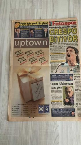 FOTOSPOR SPOR GAZETESİ - TURKISH NEWSPAPER - DOĞUM GÜNÜ HEDİYESİ  - EKSİKSİZ TAM TAKIM GAZETE -  18 HAZİRAN 2006 PAZAR  FENERBAHÇE - GALATASARAY - BEŞİKTAŞ - TRABZONSPOR - REAL MADRİD - CHELSEA - JUVENTUS - SEVILLA - BARCELONA - VILLARREAL - INTER - VALENCIA - BASEL - GÖCEK - PORTUGAL MİLLİ TAKIMI - ARJANTİN MİLLİ TAKIMI - BREZİLYA MİLLİ TAKIMI - ABD MİLLİ TAKIMI - ÇEK CUMHURİYETİ MİLLİ TAKIMI - GANA MİLLİ TAKIMI - İTALYA MİLLİ TAKIMI - FİLDİŞİ SAHİLİ MİLLİ TAKIMI  THOMAS GRAVESEN - HERNAN CRESPO - CRIS - DIDIER DROGBA - AZİZ YILDIRIM - SOL CAMPBELL - FATİH TEKKE - ANELKA - JUAN PABLO SORIN - CELALETTİN BİLGİÇ - NURİ ALBAYRAK - HASİM SAYITOĞLU - RECEP TAYYİP ERDOĞAN - FERİT ŞAHENK - ALİ KOÇ - SCOLARI - HECTOR CUPER - MUTLUHAN SUNER - HASAN ERCAZIP - VEDAT OLCAY - ADRIAN MUTU - CANER - REYHAN AYDIN - ALİMCAN BEKİN  REAL MADRİD GRAVESEN’E “KULÜP BUL” DEDİ - CRESPO İÇİN CHELSEA’DEN KİRALIK MÜJDESİ - FENERBAHÇE SALI GÜNÜ İMZA BEKLİYOR - DROGBA TATİL İÇİN GÖCEK’E GELİYOR, BEŞİKTAŞ TAKİPTE -
