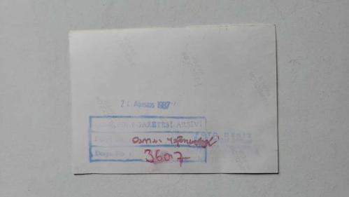 OSMAN YAĞMURDERELİ'NİN ORİJİNAL FOTOĞRAFI - 12,5 x 9 cm EBADINDA - OSMAN YAĞMURDERELİ