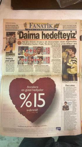 FANATİK SPOR GAZETESİ - TURKISH NEWSPAPER - DOĞUM GÜNÜ HEDİYESİ  - EKSİKSİZ TAM TAKIM GAZETE - 18 NİSAN 1998 - SAYI:881 - ŞENES ERZİK - JOHANSSON - FARUK SÜREN - AZİZ YILDIRIM - JOHN TOSHACK - HAGİ - B. HAKAN - HAKAN ŞÜKÜR - OSMAN - OKAN - ARİF - FILIPESCU - SUAT - BÜLENT - OKTAY - ORHAN YILDIRIM - MEHMET GENÇ - RÜŞTÜ - MEHMET CANSUN - UCHE - OKOCHA - HÖGH - MOSHOEU - MUSTAFA - K. SAFFET - TAYFUN - M. A. CANBEK - BU VATAN HEPİMİZİN - GERÇEK SPOR GAZETESİ - FANATİK - UEFA’DA TÜRK SESİ - YANLIŞ HABERLER ÇIKTI - TOSHACK FENA ÇATTI - HAKEMLER AMATÖR - YÖNETİM BENİ ANLAMIYOR - BEŞİKTAŞ OKTAY’I BİTİRDİ - LİG’DE CUMARTESİ ATEŞİ - GENÇLER TİMSAH’A MORAL KAZANDIRDI - CİM BOM’A ÇİFTE UÇAK - RÜŞTÜ RÖPORTAJI - HAMİ’NİN İTİRAFI - TRANSFER CİM BOM’DA MÜTHİŞ BİRLİK - B. HAKAN’A BETİS KANCASI - DÖRT 90 DA ARTIK ZOR - OTURUP İMZAYI ATTIRINIZ - FİLIPESCU’YA UYARI GELDİ - GİDER AYAK İDMAN YAPTILAR - GÖZLER PRİMDE - ASLAN’IN SİLAHI HAGİ - 12 MAÇTA 23 PUAN TOPLADI - FENER’DE ÇİFTE HESAP - MUTLAK KAZANMAMIZ