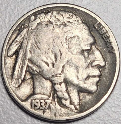 1937 - A.B.D. - 5 Cents   (ÇOK ÇOK TEMİZ)