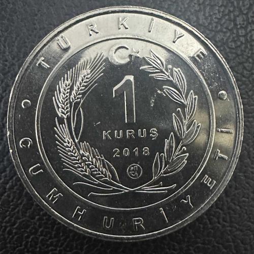 1 Kuruş 2018. Küçük Karabatak. Çil. Anadolu’ya Özgü Kuşlar, 32 mm 12 gr. 16.000 Adet Basım