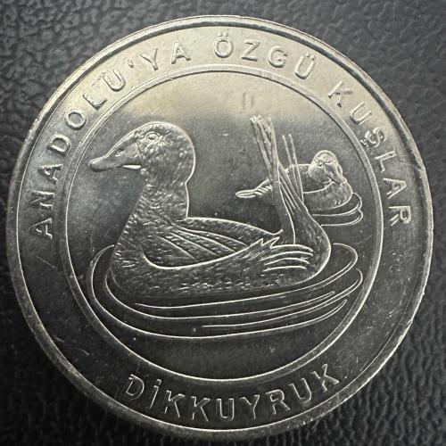 1 Kuruş 2018. Dik Kuyruk. Çil. Anadolu’ya Özgü Kuşlar, 32 mm 12 gr. 16.000 Adet Basım