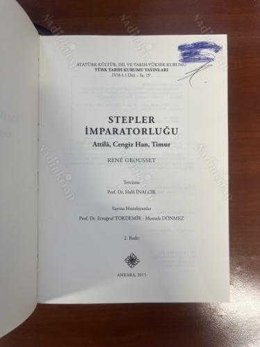 STEPLER İMPARATORLUĞU ATTİLLA,CENGİZ HAN,TİMUR - ( Ciltli ve Şömizli )