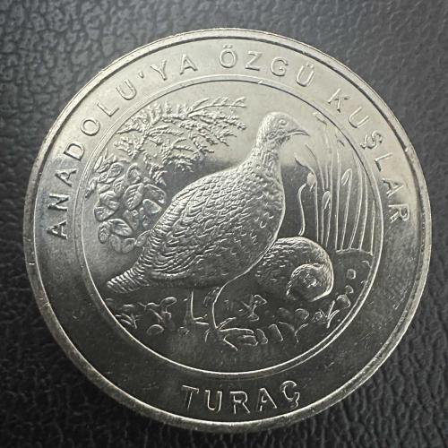 1 Kuruş 2018. Turaç. Çil. Anadolu’ya Özgü Kuşlar, 32 mm 12 gr. 16.000 Adet Basım
