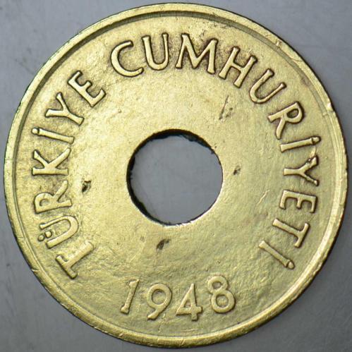 DELİKLİ 1 KURUŞ 1948.