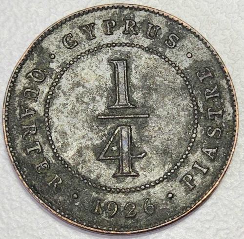 1926 - KIBRIS - ¼ Piastre   ( ÇOK TEMİZ )