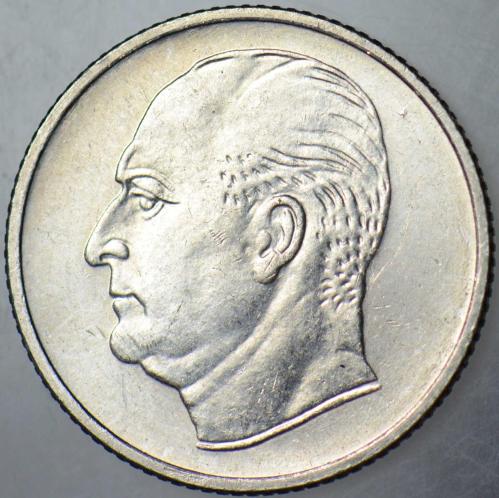 NORVEÇ 50 ÖRE 1973 GEYİK AVI İÇİN ELKHOUND KÖPEĞİ TEMALI. ÇİL(-)