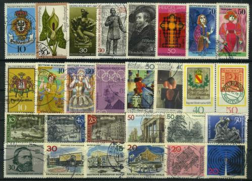 LOT.16 » Koleksiyon Pulları28 Çeşit Orjinal Posta Damgalı Federal Almanya Pulları,Kia-124