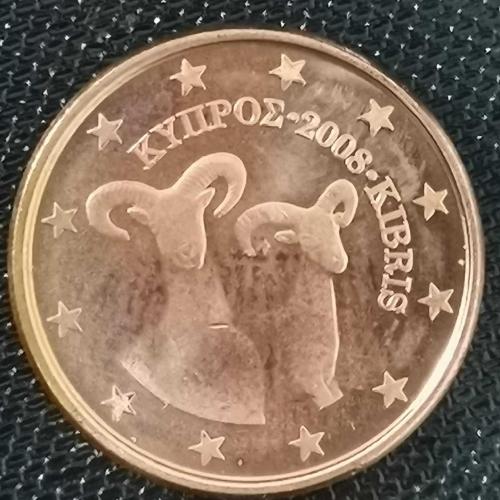 SETTEN ÇIKMA  KIBRIS  2008    1 EURO CENT  ÇİL