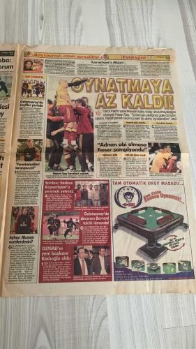 FOTOSPOR SPOR GAZETESİ - TURKISH NEWSPAPER - DOĞUM GÜNÜ HEDİYESİ  - EKSİKSİZ TAM TAKIM GAZETE - 9 MAYIS 2006 SALI  ADNAN POLAT – FATİH TEKKE – VAN NISTELROOY – CHRISTOPH DAUM – EMRE BELÖZOĞLU – CRESPO – SERGEN YALÇIN – JEAN TIGANA – YILDIRIM DEMİRÖREN – WILTORD – SERHAT AKIN – JESPER GRONKJAER – KLEBERSON – JUAN FIGER – ŞÜKRÜ KAYA – DOĞAN EROL – MUTLUHAN SUNER – ORGUN GAZETE – AHMET KARABOĞA  GALATASARAY BAŞKAN YARDIMCISI ADNAN POLAT: “FATİH TEKKE İLE SÖZ KESTİK, BU İŞ BİTTİ GİBİ” – VAN NISTELROOY MANCHESTER UNITED’LA KÖPRÜLERİ ATTI, FENERBAHÇE’YE GÖZ KIRPTI, 3 YIL İÇİN 12 MİLYON EURO İSTİYOR – DAUM: “NEDEN OLMASIN” – GALATASARAY’DA EMRE BELÖZOĞLU, CHELSEA’NİN ARJANTİNLİ YILDIZI CRESPO İLE GÖRÜŞTÜ, CRESPO’DAN CİMBOM’A İLGİNÇ MESAJLAR – BEŞİKTAŞ WILTORD’U İMZAYA GETİRİYOR, 15 MAYIS SONRASI İSTANBUL’DA – SERHAT AKIN: “BEŞİKTAŞ AKLIMI KARIŞTIRDI” – BEŞİKTAŞ’TA SERGEN YALÇIN’IN BİLETİ KESİLDİ, TIGANA YENİ SEZONDA KADRO PLANLAMASINI YAPIYOR – BEŞİKTAŞ JESPER GRONKJAER İLE İLGİLENİYOR, KLEBE