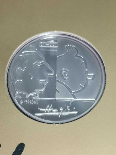 BELÇİKA  2007  20 EURO HERGE  HATIRA  GÜMÜŞ  ÖZEL FOLDER İÇERİSİNDE  ÇİL  22,85 GRAM GÜMÜŞ