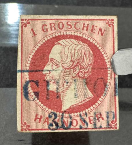 LOT.7 » Alman Devleti, Hannover, Scott 19, Kral V. George, 1859-1861