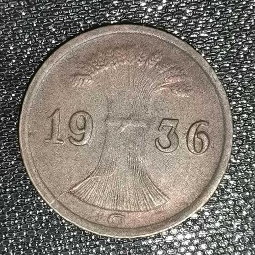 ALMANYA   1936 G    1  PFENNIG