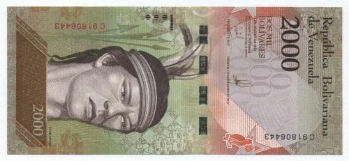 Venezuela 2016 Yılı 2.000 Bolivar ÇİL