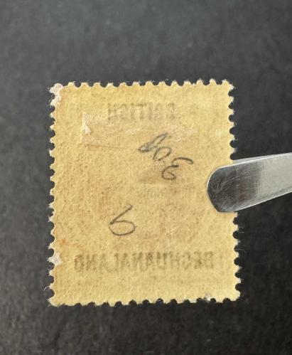 BECHUANALAND 10 SG9 MH* 1888 1/2p vermilyon QVIC 