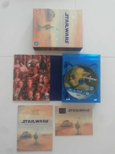 Star wars saga blu ray complete+film cell  limited edition