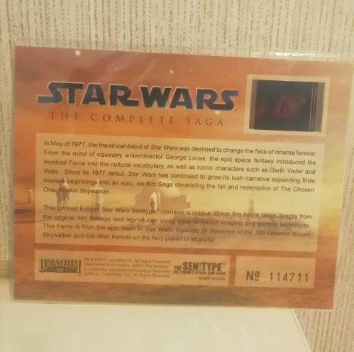 Star wars saga blu ray complete+film cell  limited edition
