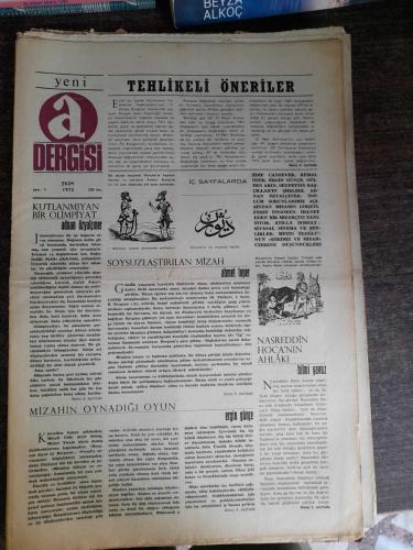 Yeni A Dergisi Sayı:7 (Şiir: Ergin Günçe, Edip Cansever, Kemal Özer/Soruşturma: Hasan Hüseyin, Oğuz Aral, Suavi Süalp, Mim Uykusuz)