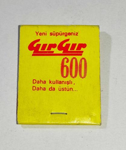 20555-KOLEKSİYONLUK ÇOK NADİR GÖZTEPE SPOR VAKFI/GIRGIR 600 REKLAMLI KİBRİT KUTUSU**DOLUDUR**