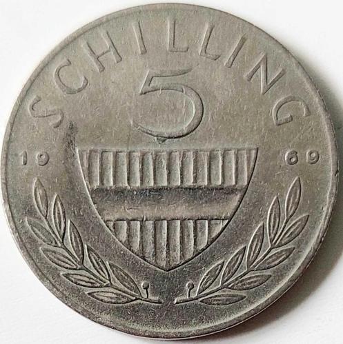 AVUSTURYA 5 Schilling, 1969 ÇÇT+