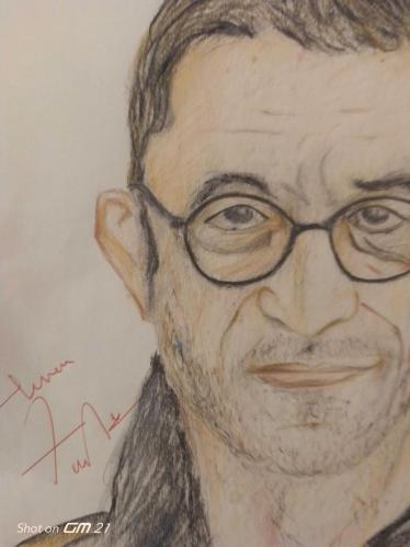 Ünlü yönetmenimiz Nuri Bilge Ceylan'ın portre çizimi (kuru boya-imzalı)
