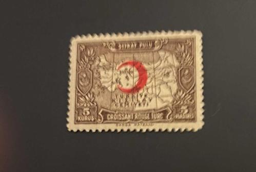Türk Pulu - Turkish Stamp - Postadan Geçmiş Pul Filateli - TÜRKİYE KIZILAY CEMİYETİ ŞEFKAT PULU, 5 KURUŞ - Türkiye Cumhuriyeti - NOSTALJİK DOĞUM GÜNÜ HEDİYESİ