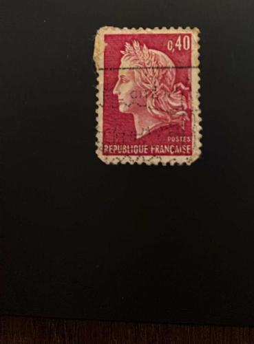 Fransa Pulu - France Stamp - Postadan Geçmiş Pul Filateli - DAMGALI - Fransa'nın Ulusal Sembolü Olan Marianne Temalı Pul, 0.40 PARA - YABANCI PULLAR -ABANCI PULLAR, NOSTALJİK DOĞUM GÜNÜ HEDİYESİ