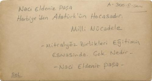 Naci Eldeniz Paşa Fotoğrafı | Milli Mücadele Dönemi | “Atatürk’ün Hocası”