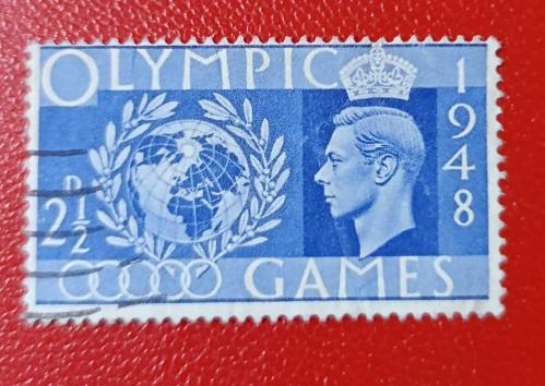 İngiltere 1948 Londra Olimpiyatları _ damgalı pul