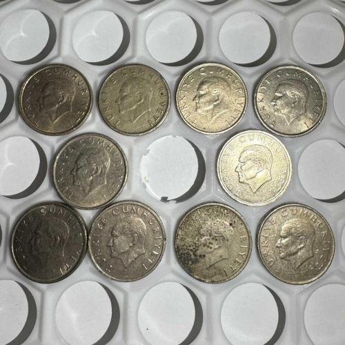 10x Tane 1996 10 Bin Lira Maden Bozuk Para Jeton Coin Set