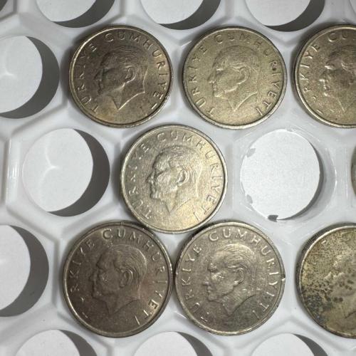 10x Tane 1996 10 Bin Lira Maden Bozuk Para Jeton Coin Set