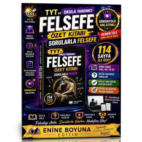 TYT ve Okula Yardımcı Felsefe ÖZET Kitabı – Sorularla Felsefe