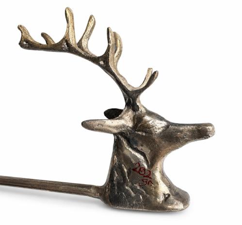 El Yapımı Pirinç Geyik Figürlü Mum Söndürücü – 27 cm Dekoratif Candle Snuffer