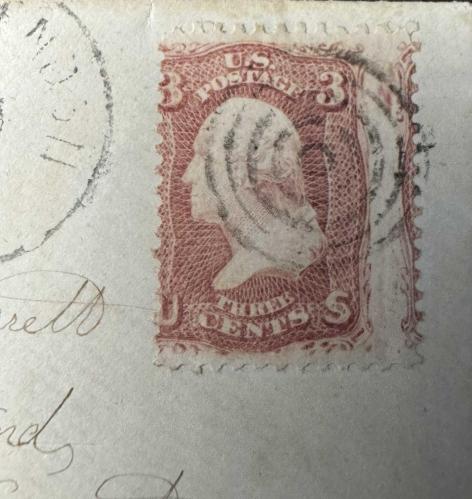 ABD Mektup Scott Sc#65 19. Yüzyıl Hatalı baskı !