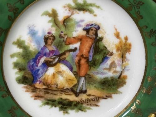 Limoges porselen dekor tabağı 8 cm çapında
