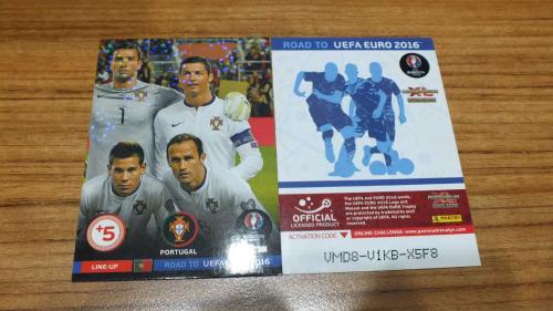 2016 Panini Road to UEFA EURO Line-Up 3 Portugal Base card No:162