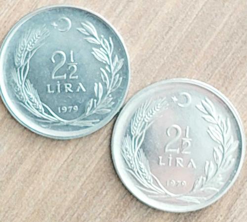2½ LİRA, 1979 ÇİL (Ters-Düz Takım)