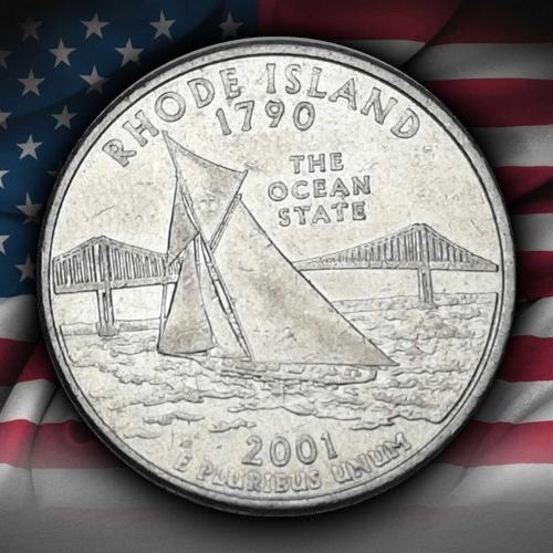 ABD 2001 Yılı ¼ Dolar Rhode Island ÇİL (-)