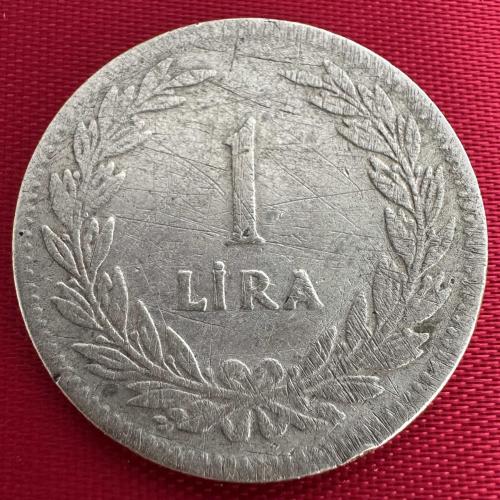 Türkiye 1 Lira 1947. Gümüş.