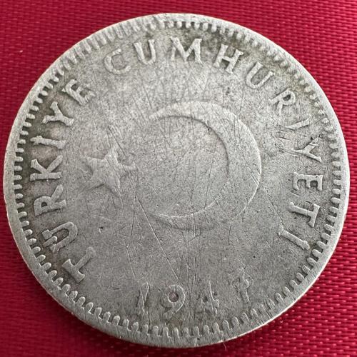 Türkiye 1 Lira 1947. Gümüş.