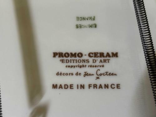 1960 lar limoges jean cocteau limitli üretim porselen duvar tabağı 24 cm çapında